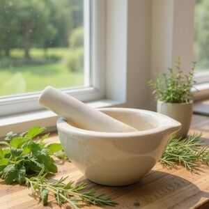 Mortar and Pestle, Stoneware, Pottery spice grinder, Handcrafted, Made i…